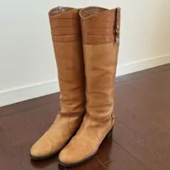 オデットエオディール　レザー ロングブーツ　キャメル