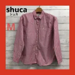 shuca GLOBAL WORK 長袖シャツ レディース M ストライプ柄