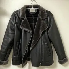 ZARA ブラックレザー ジャケット キッズ