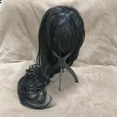 ブラックロングカール ウィッグ 約57cm