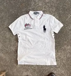 90s y2kPolo Ralph Lauren ポロシャツ ビッグポニー 白