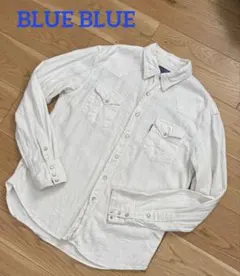 BLUE BLUE ホワイト ウエスタンシャツ 3 ハリウッドランチマーケットL