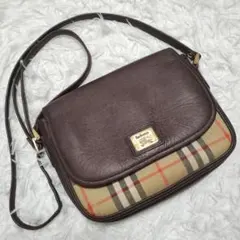 BURBERRY ショルダーバッグ ノバチェック 金ロゴプレート