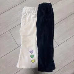 コーデュロイ風　フレアパンツ 2点セット90cm