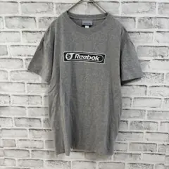 ☆美品　リーボック　ボックスロゴ　半袖　Tシャツ　ライトグレー　M