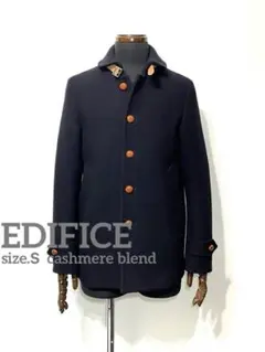 EDIFICEエディフィス◇カシミヤ混高級生地◇メンズメルトンショートコート