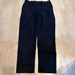 GU 黒のウエストゴム付きスラックス