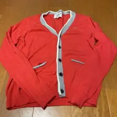 アーノルドパーマー　赤　カーディガン　綿100%