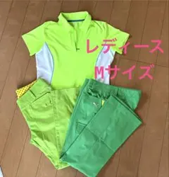 『ナイキ』ポロシャツ 『プーマ』パンツ✖️2本　上下セット Mサイズ レディース