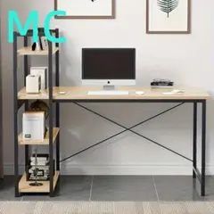 クラシックソリッドウッドデスク収納ラック付きハイタイプマルチユース ワーク