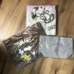 スヌーピー　ブランケット　トートバッグ　3点セット