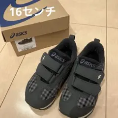 【美品】ファミリアASICS グレー/チェック柄