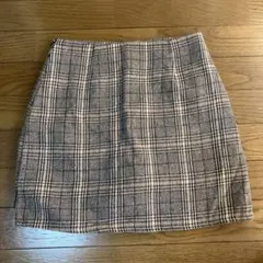 GRLグレイル 茶色系 チェック柄 タイトスカート
