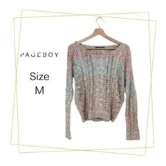 1499 PAGEBOY ニット セーター 長袖 マルチカラー Mサイズのサムネイル