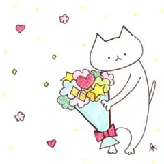 【283】【猫の絵】オリジナルアナログ手描き手書き創作自作アート作品イラスト原画