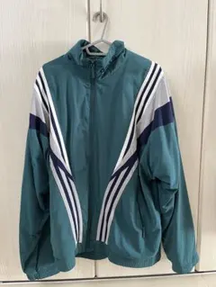 古着80年代adidas グリーン ナイロンジャケット