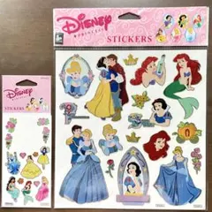 ディズニープリンセス　ステッカー　シール　アリエル　シンデレラ　キラキラ