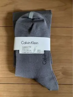 Calvin Klein 綿混 着圧ソックス ハイソックス丈レディース