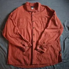 Patagonia　ヘンプ混　長袖　シャツ　オレンジのサムネイル