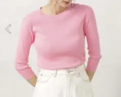 ナノ・ユニバース LB.04 撥水加工ニット クルーネックリブトップス