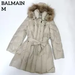 【極美品】BALMAINバルマン 4WAYロングダウンコート ライトベージュ M