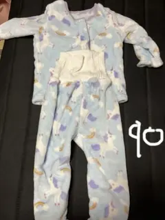 ユニコーン柄フリースパジャマ　90サイズ