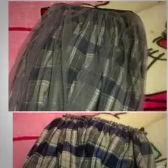 AS KNOW AS PINKY チェックノーリバーシブルスカート