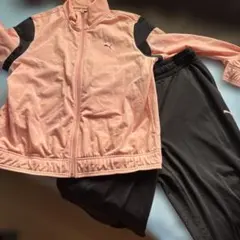 PUMA レディース ジャージ セットアップ ピンク×ブラック Lのサムネイル