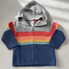 baby GAP くまみみフード付きカーディガン 12-18ヶ月