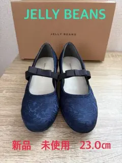 JELLY BEANS WEB限定 リボンゴムストラップパンプス 23.0cm