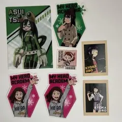 【終】 ヒロアカ 麗日お茶子 蛙吹梅雨 耳郎響香 ファイル ステッカー カード