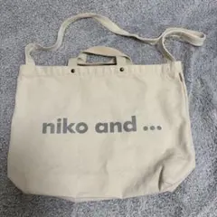 niko and ... トートオフホワイト キャンバス
