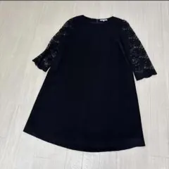 ニジュウサンク 23区 APPLAUDIR レース袖ジョーゼットワンピース