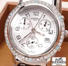 【新品・最終値下げ】HERMES クリッパー クロノグラフ ダイヤベゼル 腕時計のサムネイル
