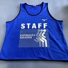 MIZUNO 霞ヶ浦マラソン スタッフ用 ビブス ブルーL sizeのサムネイル