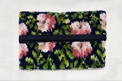 フェイラー FEILER シンクオブミー　ティッシュケース　ポーチ　ネイビー