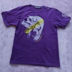 【ONEBITE ONEFISHE】スカルプリントTシャツ／L／紫