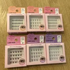 韓国 限定 ダイソー つけまつげ つけまつ毛 ノーグルー コンプリート