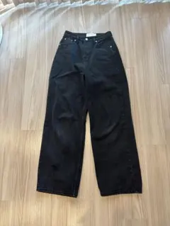 nae. ナエ　ワイドルーズジーンズブラック　ブラック　M ロング丈 Wide Loose Jeans_Black | Na.e