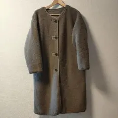 ルノンキュール　リバーシブルロングコート　グレージュ