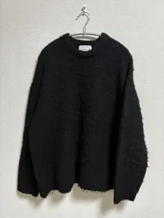 remer ルーズウールブレンドシャギーオーバーニット ブラック Sサイズ