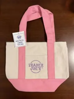 TRADER JOE'S ミニパステルキャンバストート　ピンク