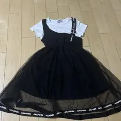 ANAPGIRL 半袖ワンピース メッシュスカート