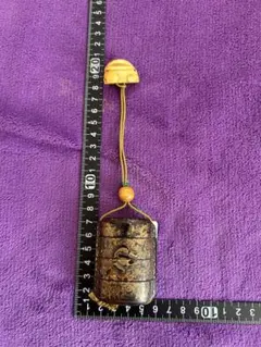 印籠 根付 ミニミニ 薬入れ Inro Netsuke Gold Makie - メルカリ