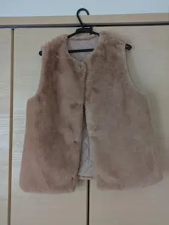 ZARA KIDS リバーシブルファーベスト ピンク