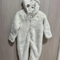 フリース フード付きロンパース 70-80cm