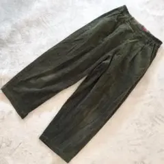 refinedworks コーデュロイ ワイドパンツ モスグリーン サイズM