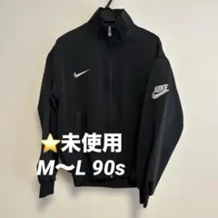 ナイキ 90s トラックジャケット SWOOSH ロゴ刺繍 ブラック L 日本製