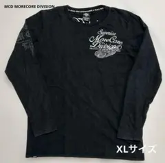 MCD ブラック ロンT 刺繍 お兄平成y2k XL