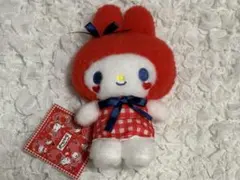 マイメロディ ぬいぐるみ 赤ギンガムチェックお洋服